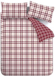 Catherine Lansfield Borvörös kétszemélyes-hosszabbított ágyneműhuzat 230x220 cm Kelso Check - Catherine Lansfield