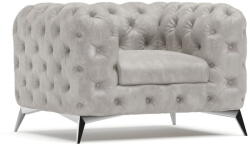 Ropez Világosszürke bársony fotel Chelsea - Ropez