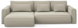 Makamii Bézs bársony kinyitható-tárolóhelyes sarokkanapé (bal oldali-heverő résszel) Kapua - Makamii - bonami - 565 240 Ft