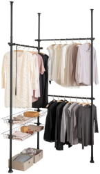 Wenko Fekete fém teleszkópos ruhatartó állvány Herkules - Wenko - bonami - 35 140 Ft