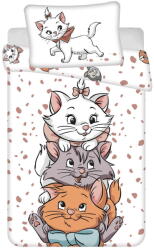 Jerry Fabrics Fehér pamut gyerek ágyneműhuzat babaágyhoz 100x135 cm Marie Cat "Friends" - Jerry Fabrics