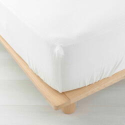 douceur d'intérieur Fehér gumis muszlin lepedő 160x200 cm Angelia - douceur d'intérieur