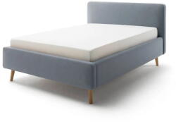 meise.möbel Szürkéskék kárpitozott egyszemélyes ágy ágyrács nélkül 120x200 cm Mattis - Meise Möbel