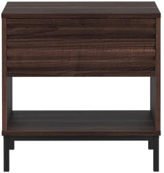 Støraa Sötétbarna éjjeliszekrény diófa dekoros asztallappal Celine - Støraa