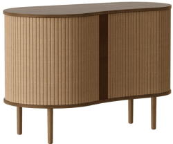 UMAGE Barna-világosbarna komód tolóajtóval, tölgyfa dekorral 100x67x50 cm Audacious - UMAGE