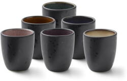 Bitz Fekete kerámia eszpresszó csésze szett 6 db-os 100 ml Gastro Black/Mix - Bitz