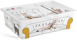 KIS Fehér fedeles műanyag tárolódoboz 55x39x16 cm C Box Style - KIS