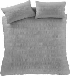 Catherine Lansfield Szürke kétszemélyes ágyneműhuzat 200x200 cm Seersucker - Catherine Lansfield