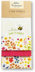 Cooksmart ® Pamut konyharuha szett 3 db-os 45x65 cm Bee Happy - Cooksmart ®