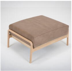 Gazzda Fawn világosbarna bivalybőr zsámoly tömör tölgyfa szerkezettel - Gazzda