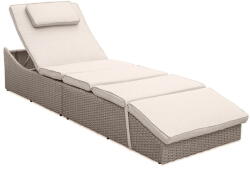 Bonami Selection Fehér-bézs műrattan kerti napozóágy Akland - Bonami Selection