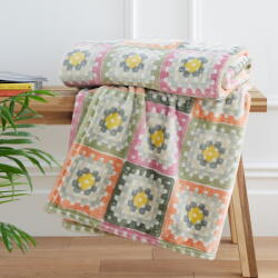 Catherine Lansfield Mikroplüss takaró 130x170 cm Crochet Print Cosy - Catherine Lansfield