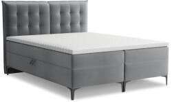 Makamii Szürke ágyneműtartós boxspring ágy 160x200 cm Mikana - Makamii