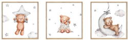 knor Gyerek kép szett 3 db-os 20x20 cm Teddy Bear