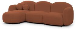 Ropez Terrakotta színű buklé sarokkanapé (bal oldali-heverő résszel) Orbit - Ropez - bonami - 577 992 Ft