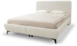 Makamii Bézs kárpitozott ágyneműtartós franciaágy ágyráccsal 180x200 cm Makapu - Makamii