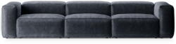 Cosmopolitan Design Szürkéskék kordbársony kanapé 364 cm Bergamo - Cosmopolitan Design