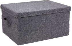 Bigso Szürke fedeles textil tárolódoboz 30x40x22 cm Soft Storage - Bigso