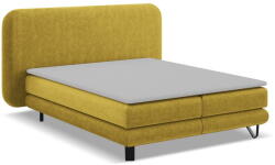 Makamii Mustársárga boxspring ágy 160x200 cm Ilima - Makamii