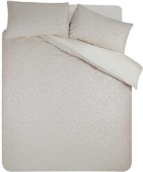 Catherine Lansfield Szürkésbézs kétszemélyes jacquard ágyneműhuzat 200x200 cm Corded Leaves - Catherine Lansfield