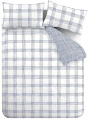 Bianca Fehér-kék kétszemélyes pamut ágyneműhuzat 200x200 cm Marlow Check - Bianca
