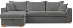 Bobochic Paris Szürke kordbársony kinyitható sarokkanapé (variálható) Augustin - Bobochic Paris