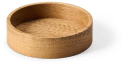 LIND DNA Natúr színű dekoratív fa tárolódoboz ø 11x3 cm Circle S - LIND DNA