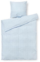 Juna Fehér-világoskék egyszemélyes-hosszabbított krepp ágyneműhuzat 140x220 cm Bæk&Bølge - JUNA