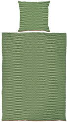 Mette Ditmer Zöld-bézs egyszemélyes pamut-szatén ágyneműhuzat 140x200 cm Mini - Mette Ditmer Denmark