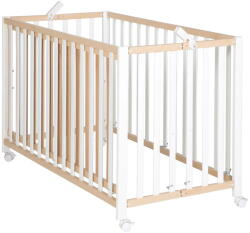 Roba Fehér-natúr színű összecsukható gurulós babaágy 60x120 cm Fold up - Roba