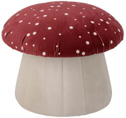 Bloomingville Mini Piros-fehér bársony gyerek puff Lue - Bloomingville Mini