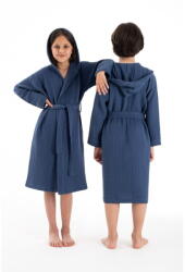 Foutastic Sötétkék muszlin gyerek fürdőköpeny 5-6 év Muslin - Foutastic