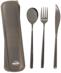Premier Housewares Fekete rozsdamentes acél evőeszköz készlet 3 db-os Mimo - Premier Housewares
