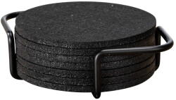 Wenko Fekete poháralátét készlet állvánnyal 8 db-os - Wenko