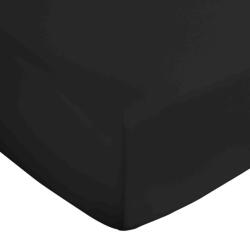Bianca Fekete gumis pamut-szatén lepedő 150x200 cm Cotton Sateen - Bianca