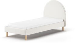 VIPACK Fehér kárpitozott egyszemélyes ágy ágyráccsal 90x200 cm MOON - Vipack