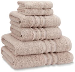Catherine Lansfield Bézs frottír pamut törölköző és fürdőlepedő készlet 6 db-os Zero Twist - Catherine Lansfield