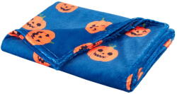 Catherine Lansfield Kék-narancssárga mikroplüss takaró Halloween mintával 130x170 cm Halloween Pumpkins - Catherine Lansfield