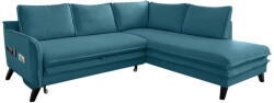 Miuform Charming Charlie L türkiz kinyitható sarokkanapé, jobb oldali - Miuform