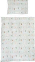 roba Világoszöld pamut gyerek ágyneműhuzat babaágyhoz 100x135 cm Woodland Buddies - Roba