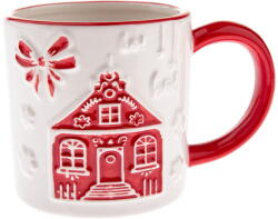 Dakls Fehér kerámia bögre karácsonyi mintával Christmas cottage - Dakls