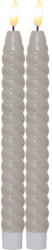 Star Trading Flamme Swirl Antique 2 db bézs LED viaszgyertya, magasság 25 cm - Star Trading