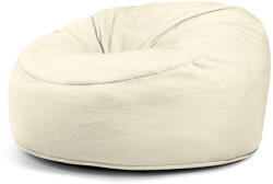 SLOWDOWN Krémszínű buklé babzsákfotel Om 135 - SLOWDOWN