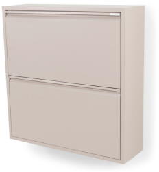 Spinder Design Szürkésbarna fém billenő ajtós cipőtartó 75x77, 5x22, 5 cm Billy - Spinder Design