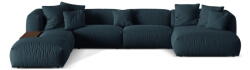 Micadoni Sötétkék moduláris sarokkanapé (bal oldali-U alakú) Martina - Micadoni Home