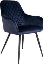 House Nordic Sötétkék kárpitozott karfás étkezőfotel szett 2 db-os Harbo - House Nordic