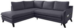 Miuform Charming Charlie L antracit kinyitható sarokkanapé, bal oldali - Miuform