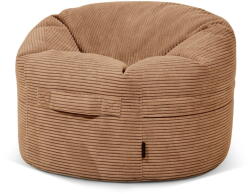 SLOWDOWN Barna kordbársony gyerek babzsákfotel Roll 80 - SLOWDOWN