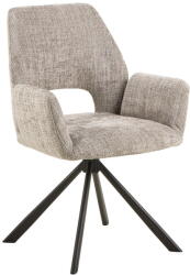 Actona Világosszürke kárpitozott karfás étkezőfotel Graham - Actona