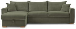Bobochic Paris Zöld kordbársony kinyitható sarokkanapé (variálható) Augustin - Bobochic Paris